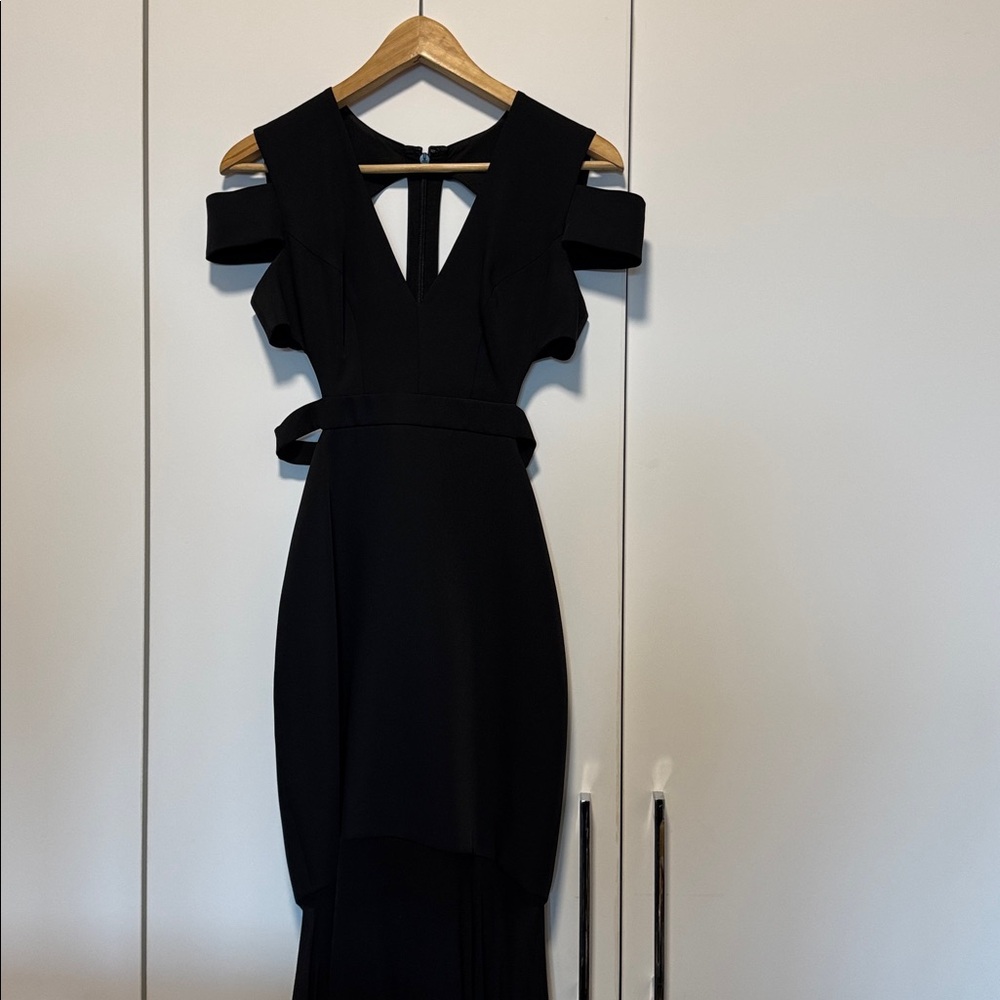 Elegant Black Cut-Out Dress